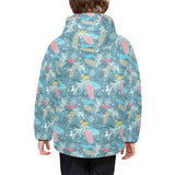 Squirrel Pattern Print Design 01 Kids' Boys' Girls' Padded Hooded Jacket