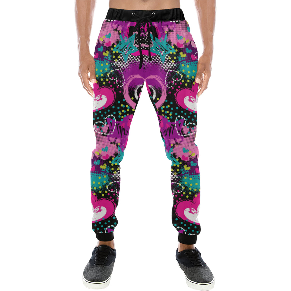heart dot wave star creative design pattern Unisex Casual Sweatpants