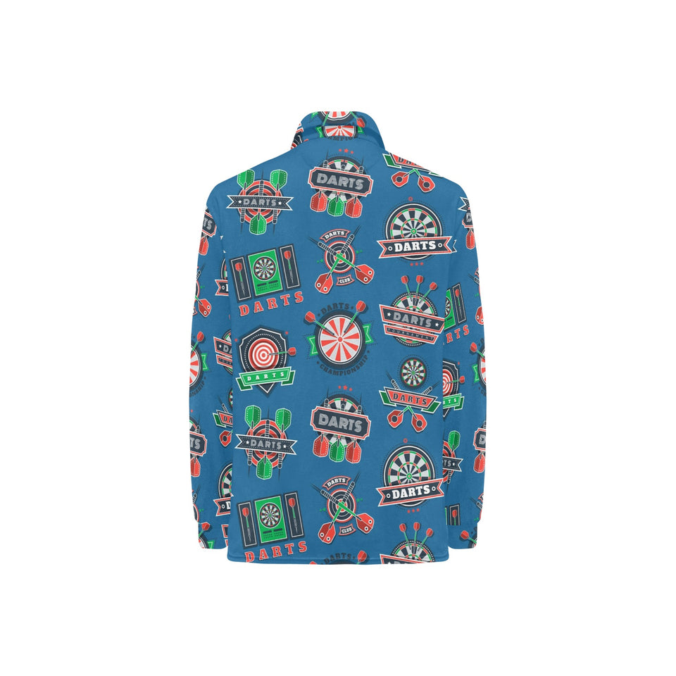 Darts Pattern Print Design 02 Women's Long Sleeve Polo Shirt