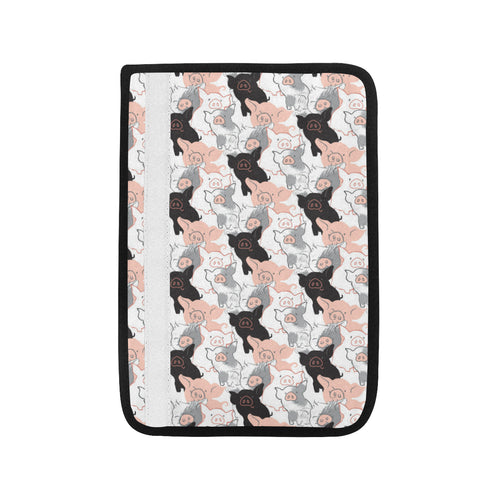 Pig Pattern Print Design 05 Car Seat Belt Cover