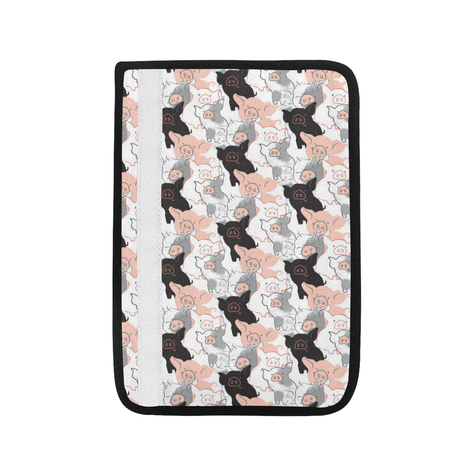 Pig Pattern Print Design 05 Car Seat Belt Cover