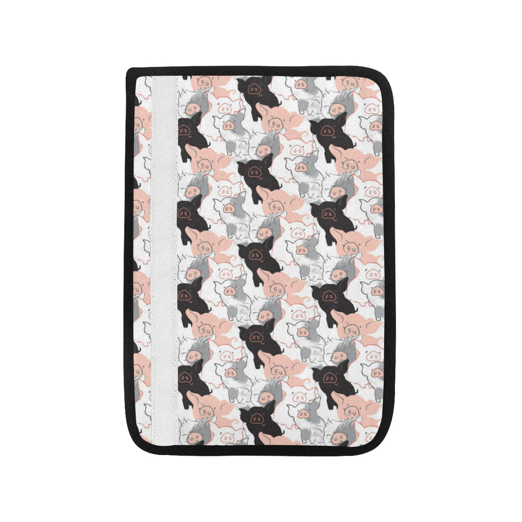 Pig Pattern Print Design 05 Car Seat Belt Cover