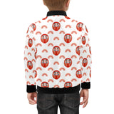 Daruma japanese wooden doll design pattern Kids' Boys' Girls' Bomber Jacket