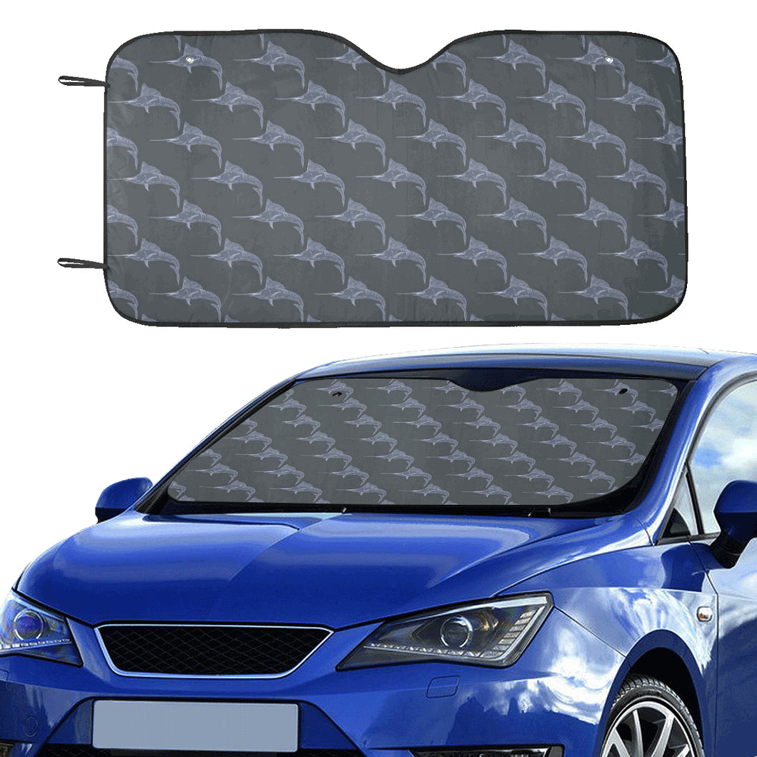 Swordfish Pattern Print Design 03 Car Sun Shade