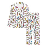 Skate Board Pattern Print Design 05 Women's Long Pajama Set