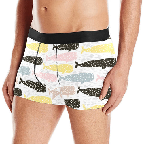 Whale dot pattern Men's All Over Print Boxer Briefs Men's Underwear