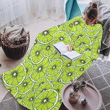 Slices of Lime design pattern Blanket Robe with Sleeves