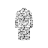 Greyhound Pattern Print Design 01 Men's Long Sleeve Belted Night Robe