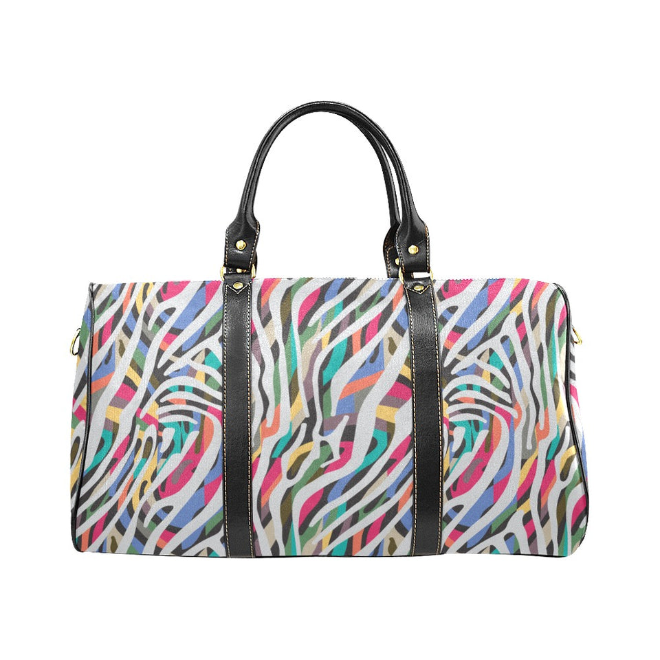 Colorful zebra skin pattern Travel Bag