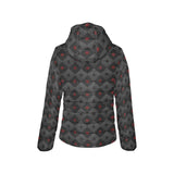 Casino Cards Suits Pattern Print Design 05 Women's Padded Hooded Jacket