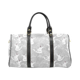 white swan gray background Travel Bag