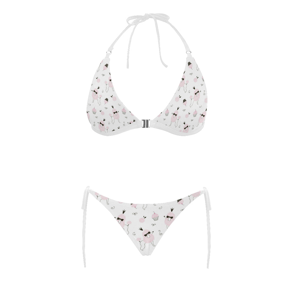Poodle dog rose cake pattern Sexy Bikinis Two-Piece Swimsuits