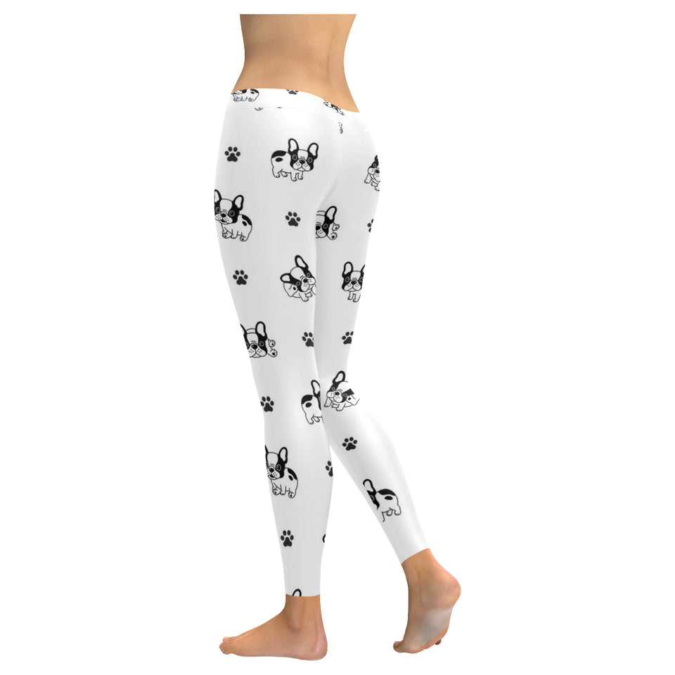 Cute french bulldog paw pattern Women's Legging Fulfilled In US