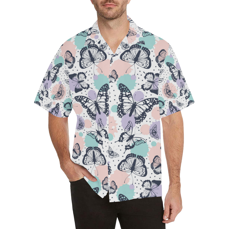 Butterfly pattern Men's All Over Print Hawaiian Shirt