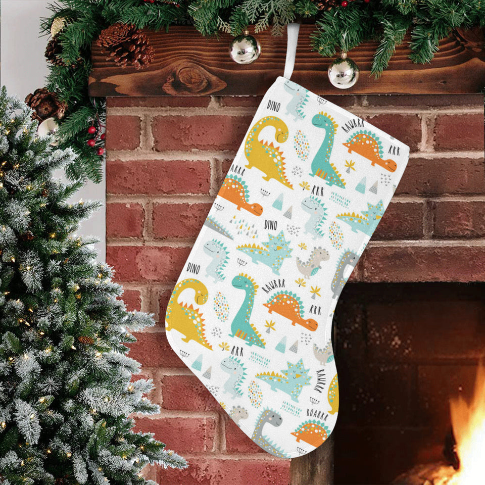 Cute funny kids dinosaurs pattern Christmas Stocking