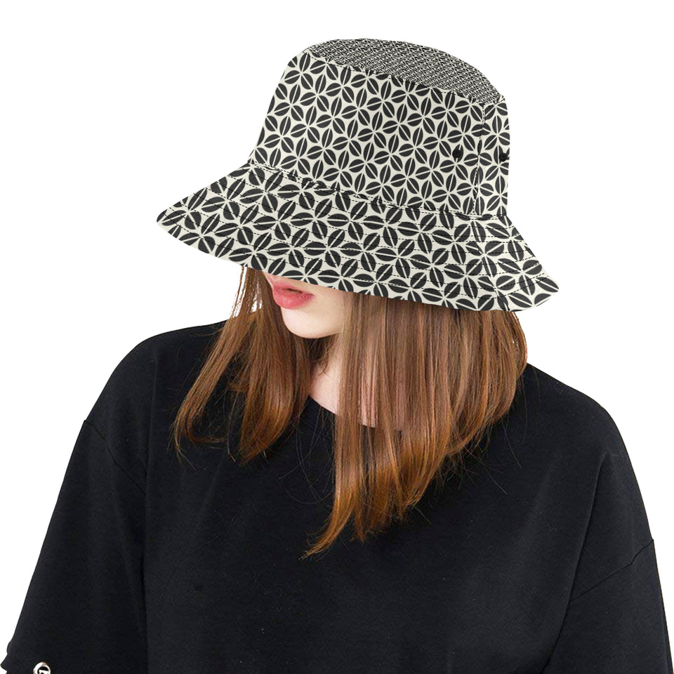 Coffee bean abstract modern pattern Unisex Bucket Hat