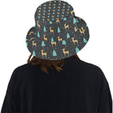 Deers star tree pattern Unisex Bucket Hat