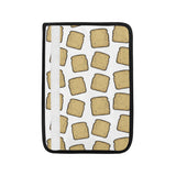 Bread Toast Pattern Print Design 03 Car Seat Belt Cover