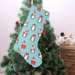 Cute penguin christmas design pattern Christmas Stocking
