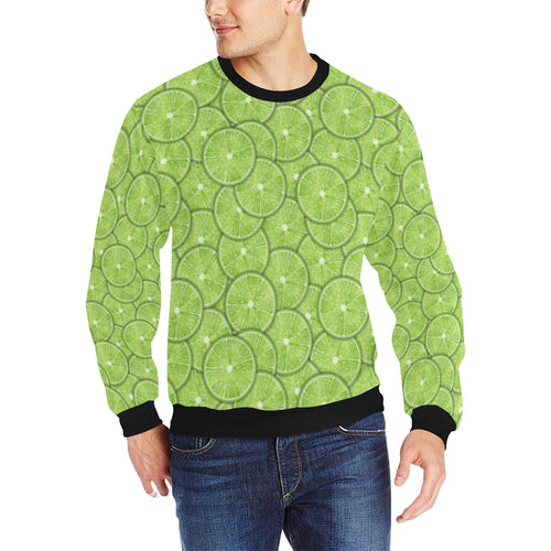 Slices of Lime pattern Men's Crew Neck Sweatshirt
