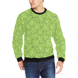 Slices of Lime pattern Men's Crew Neck Sweatshirt