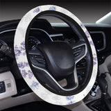 Hand painting Watercolor Lavender Car Steering Wheel Cover