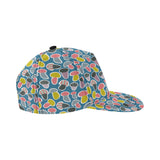 Colorful mushroom design pattern All Over Print Snapback Cap