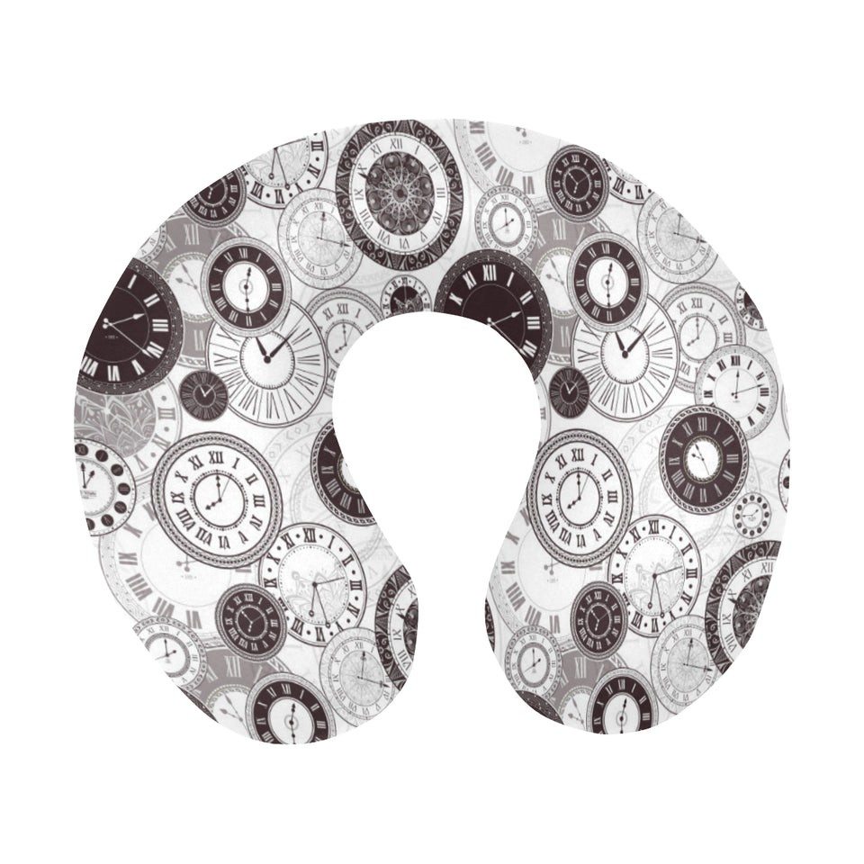 Classic vintage clock pattern U-Shaped Travel Neck Pillow