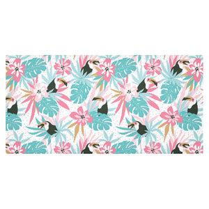 Toucan tropical flower leave pattern Tablecloth