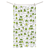 Sketch funny frog pattern Bath Towel