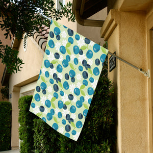 blueberry flower pattern House Flag Garden Flag