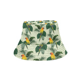 Beautiful parrot palm leaves pattern Unisex Bucket Hat