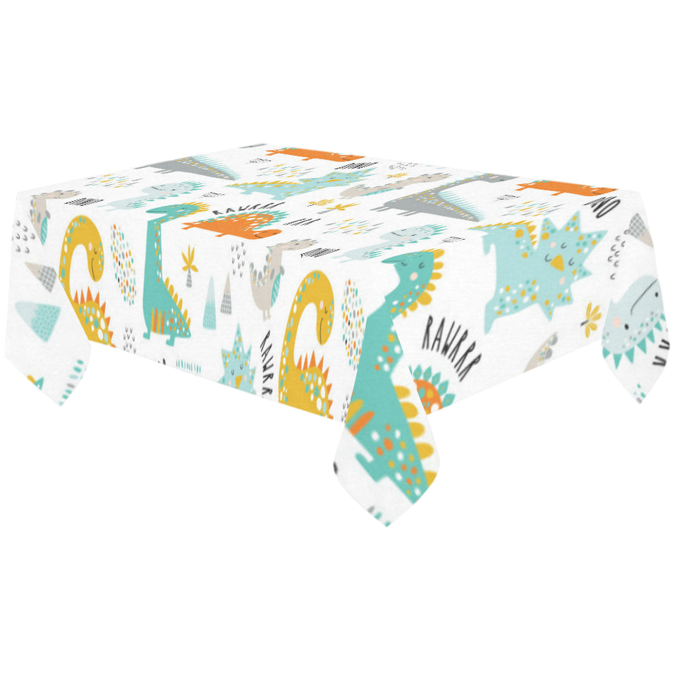 Cute funny kids dinosaurs pattern Tablecloth