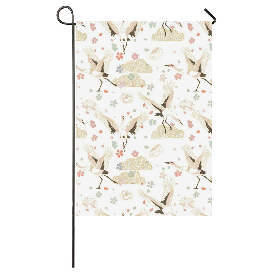 Beautiful Japanese cranes pattern House Flag Garden Flag