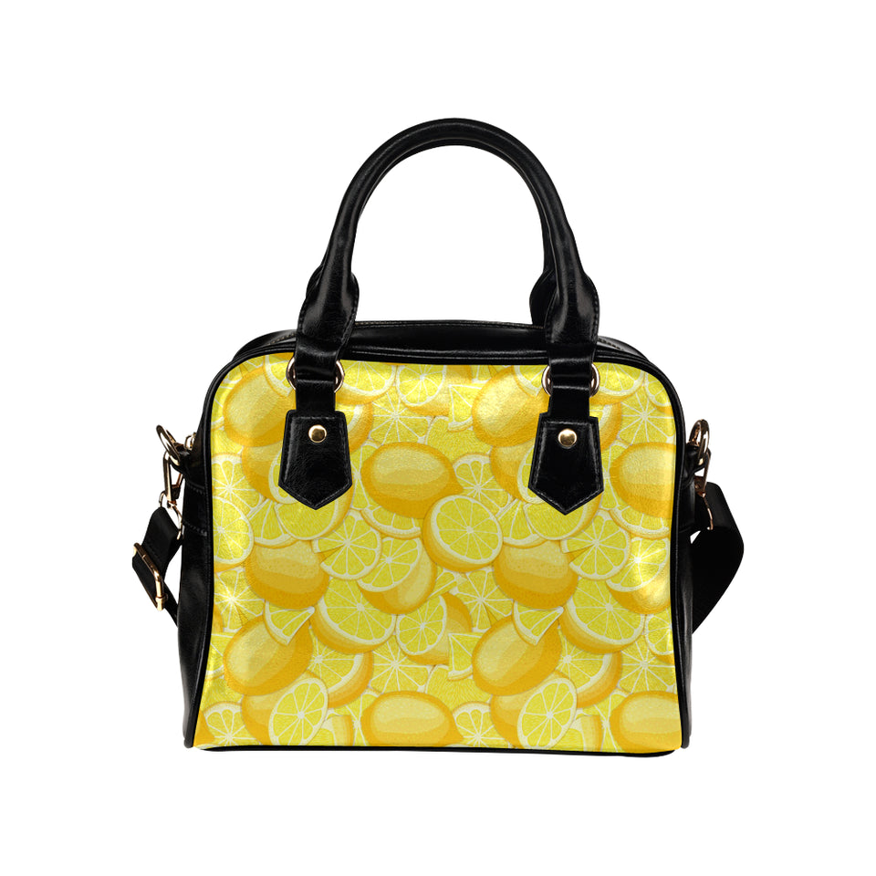 lemon pattern Shoulder Handbag