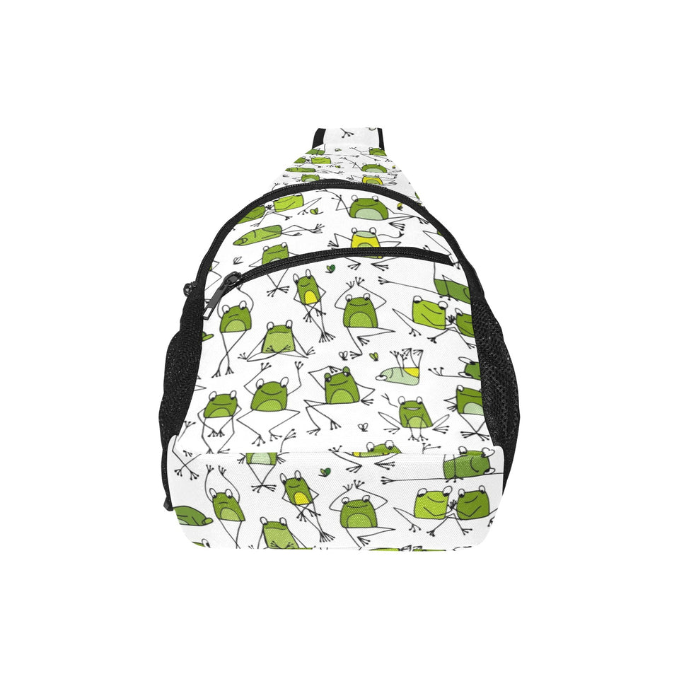Sketch funny frog pattern All Over Print Chest Bag