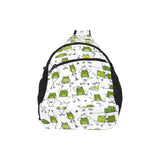 Sketch funny frog pattern All Over Print Chest Bag