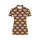 Sandwich Pattern Print Design 04 Women's All Over Print Polo Shirt
