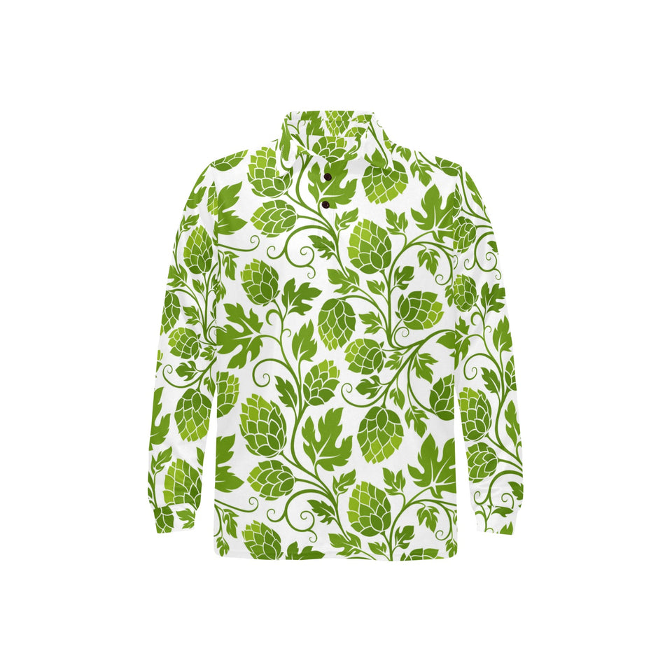 Hop design pattern Men's Long Sleeve Polo Shirt