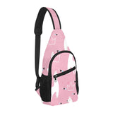 Llama Alpaca pink background All Over Print Chest Bag