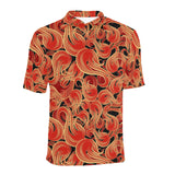 Fire flame pattern Men's All Over Print Polo Shirt