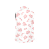 Pink sakura cherry blossom pattern Women's Padded Vest