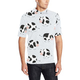Cute cows pattern Men's All Over Print Polo Shirt