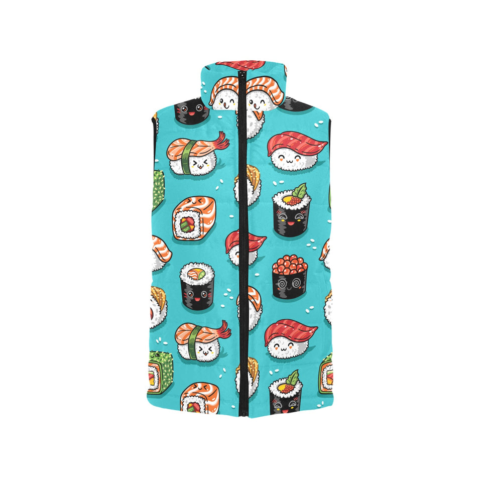 Cute sushi pattern Women's Padded Vest