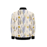 Lavender modern pattern blackground Kids' Boys' Girls' Bomber Jacket