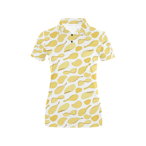 Potato Chips Pattern Print Design 02 Women's All Over Print Polo Shirt