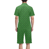 Casino Cards Suits Pattern Print Design 04 Men's V-Neck Short Pajama Set
