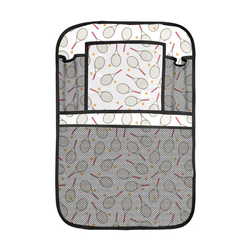 Tennis Pattern Print Design 04 Car Seat Back Organizer