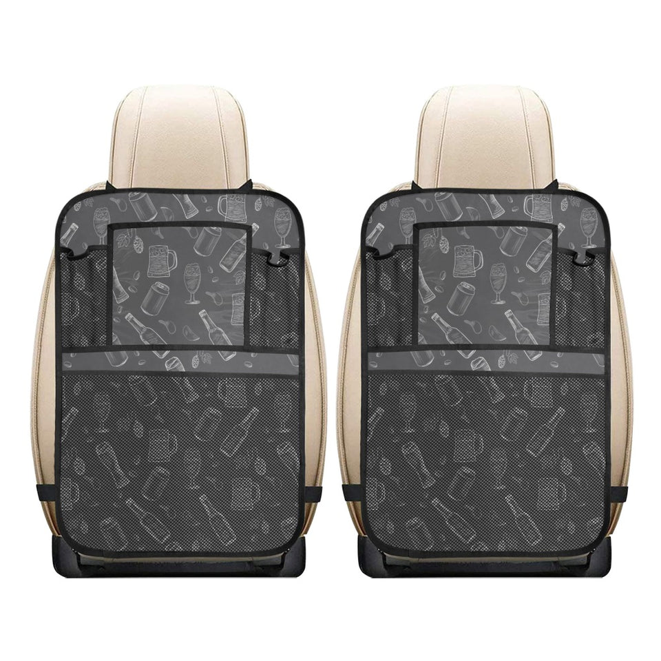 Beer hand drawn pattern Car Seat Back Organizer