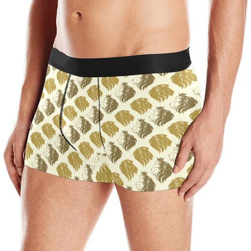 Lion Pattern Print Design 02 Men's All Over Print Boxer Briefs Men's Underwear